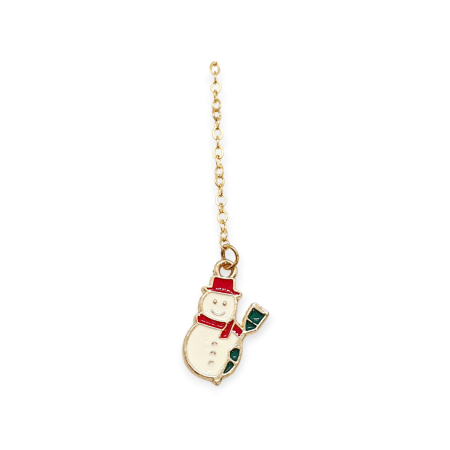 bookcase metal gold snowman